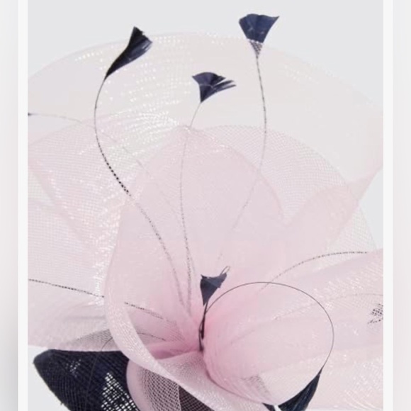 VINEYARD VINES KENTUCKY DERBY FEATHERED FASCINATOR NAUTICAL NAVY RARE FIND main image 9